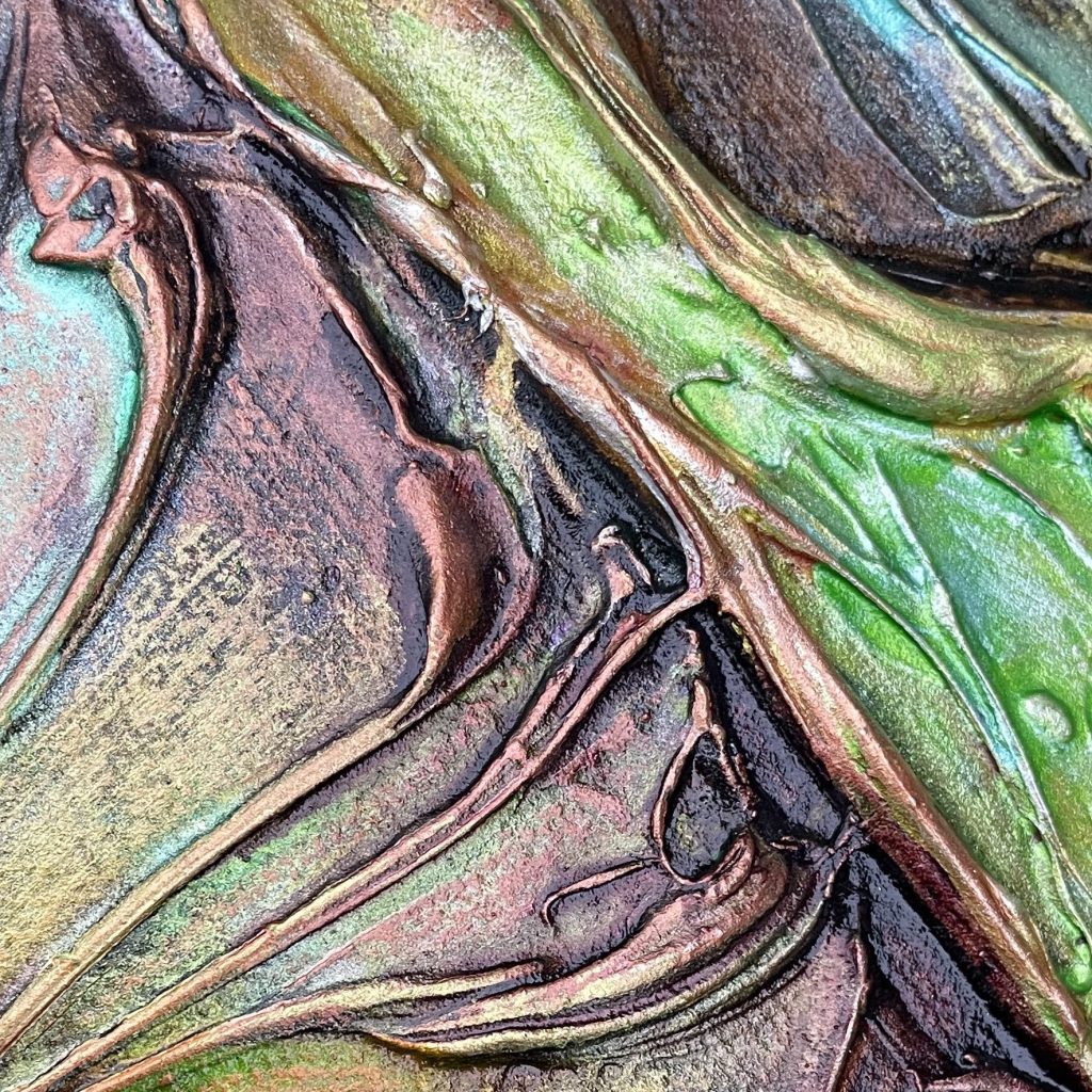 texture art contemporain Artiste peintre Josée Perreault oeuvre Hostas